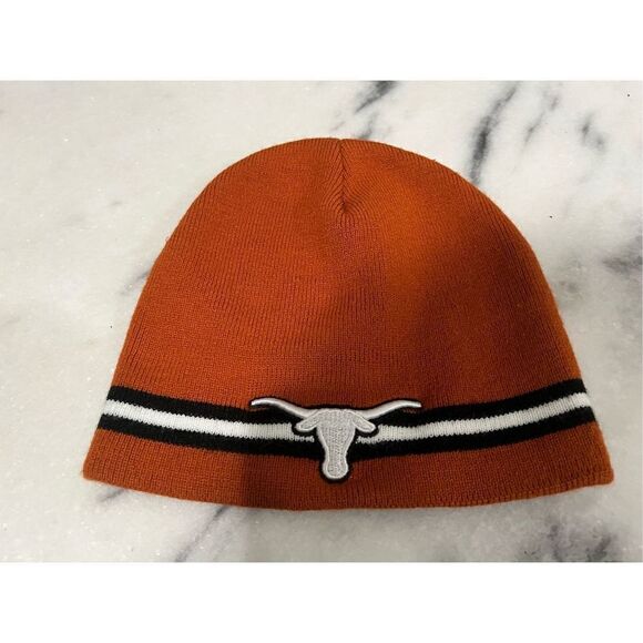 Vintage NCAA University of Texas Longhorns Orange Beanie Hat Cap winter hat - Picture 1 of 5